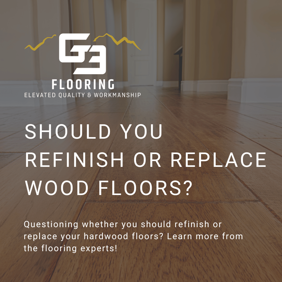 blog post graphic for Should You Refinish or Replace Wood Floors